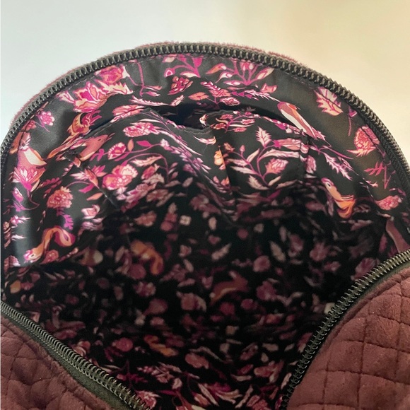 Vera Bradley Velvet Small Backback in Raisin Plum Purple - Picture 5 of 6